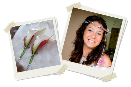 Tocado floral para novia, complemento real de Rafael Gares Floristas
